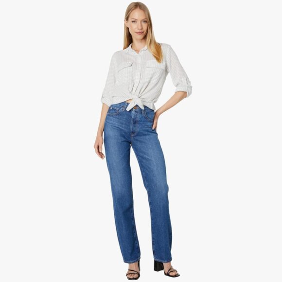 AG Adriano Goldschmied Alexxis High-Rise Vintage Straight Jean in Revival 29 NWT - Picture 1 of 12